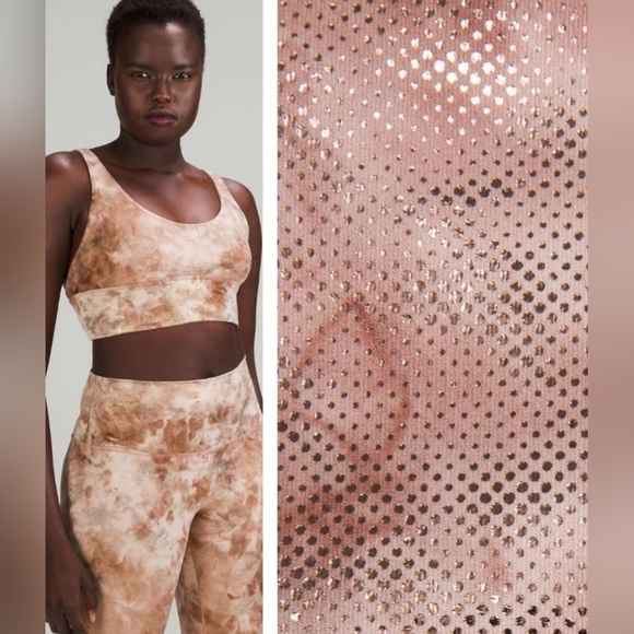 Lululemon Align Bra Shine Light Support A/B Cup Diamond Dye Reversible Size 4 - Picture 2 of 15